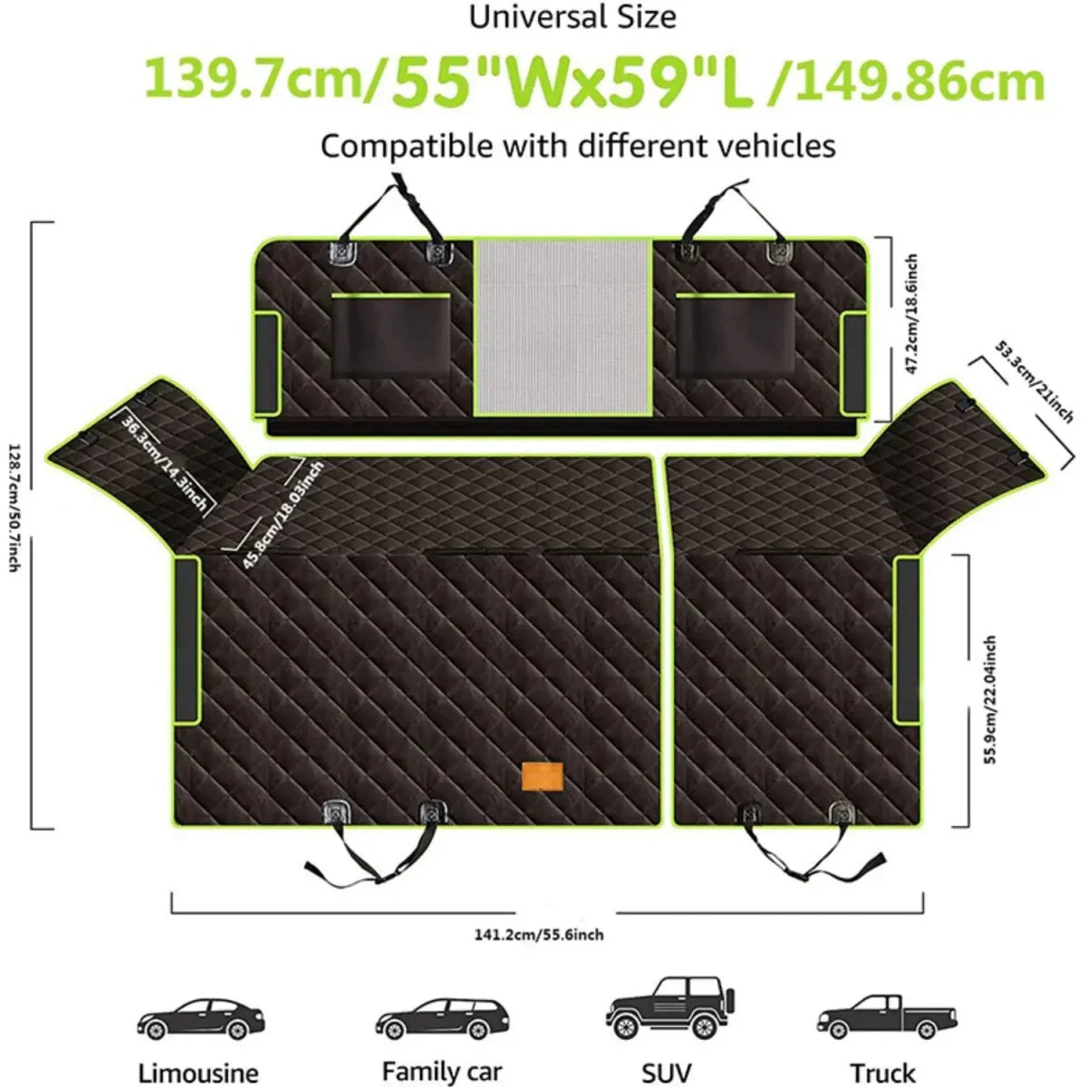 Waterproof Non Slip Back Seat Car Seat Cover