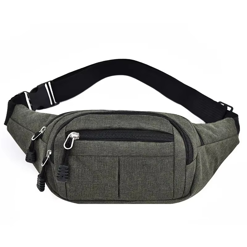 Waterproof Canvas Waist Bag Crossbody Bag Unisex Outdoor Sports