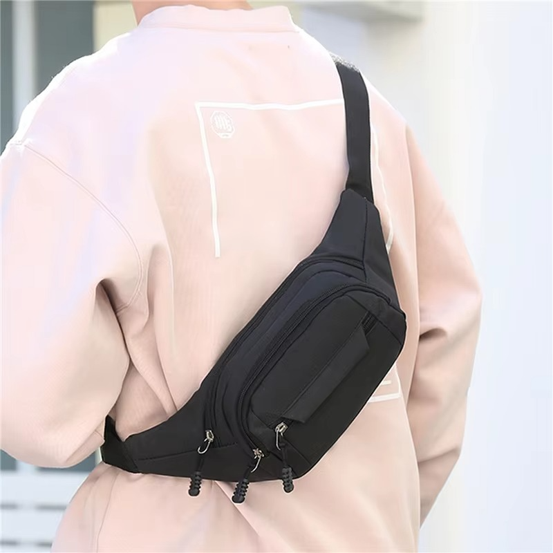 Waterproof Canvas Waist Bag Crossbody Bag Unisex Outdoor Sports