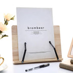Wooden Adjustable Book Stand Reading Holder Pine Wood Holder