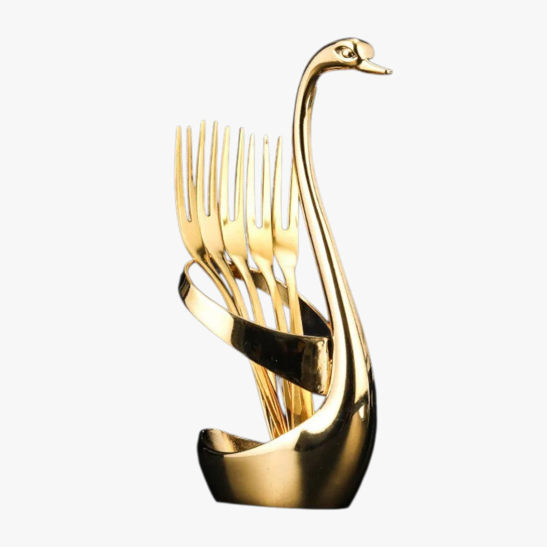 Swan-Shaped Cutlery Holder