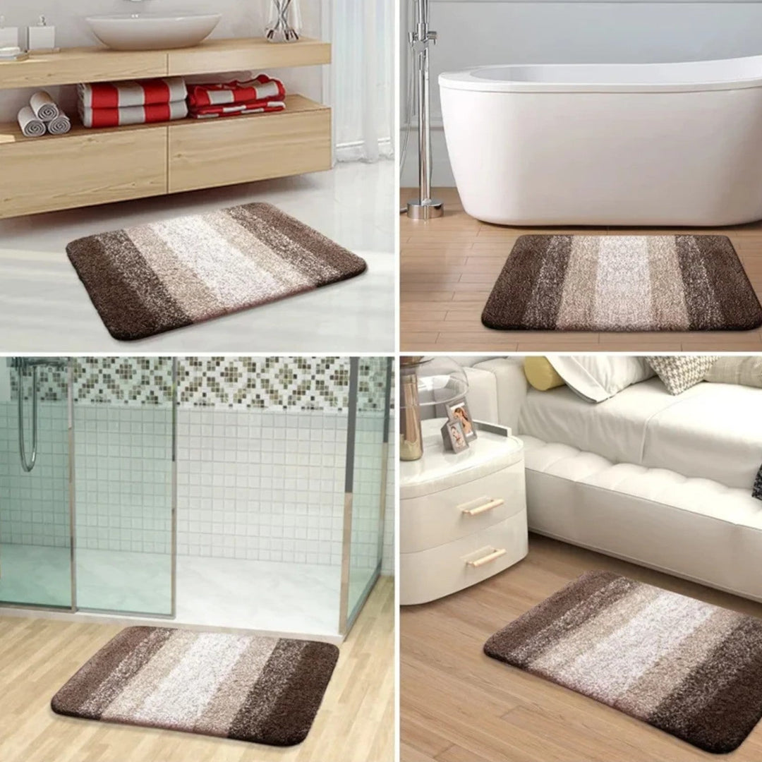 Absorbent Non-Slip Bath Mat for Dry Feet