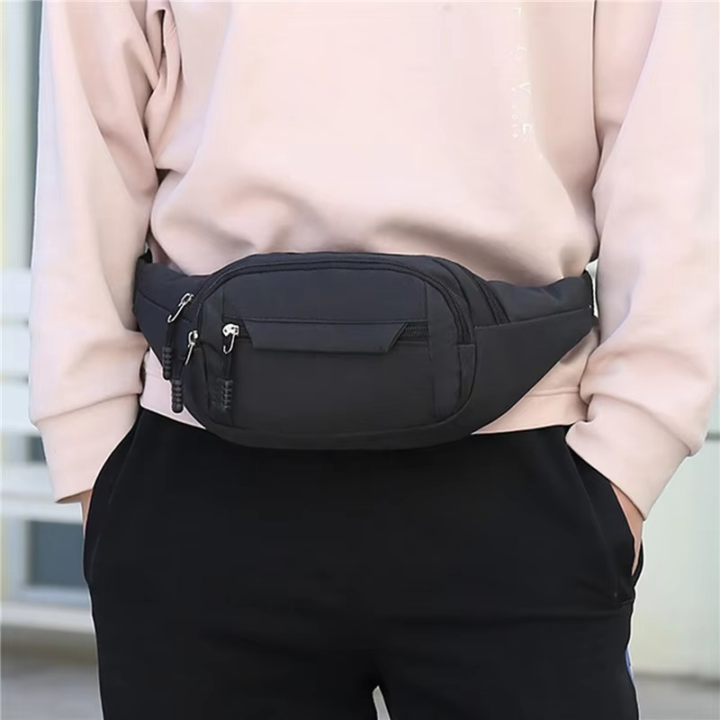 Waterproof Canvas Waist Bag Crossbody Bag Unisex Outdoor Sports