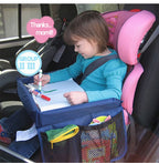 Children's Travel Tray Square Snack and Game Tray for Car Use
