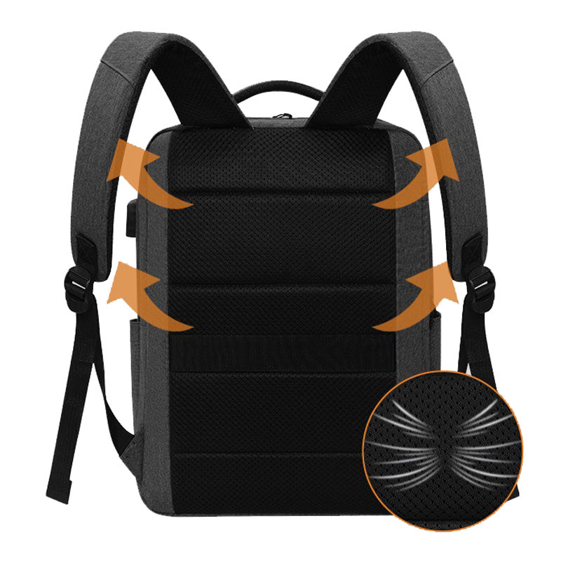 Anti-Theft Laptop Backpack with Security Lock and USB Charging Port