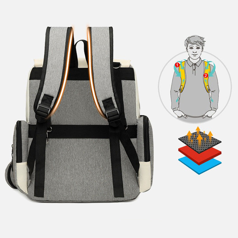 Insulated Diaper Backpack with Storage Pouch Baby Bag Backpack