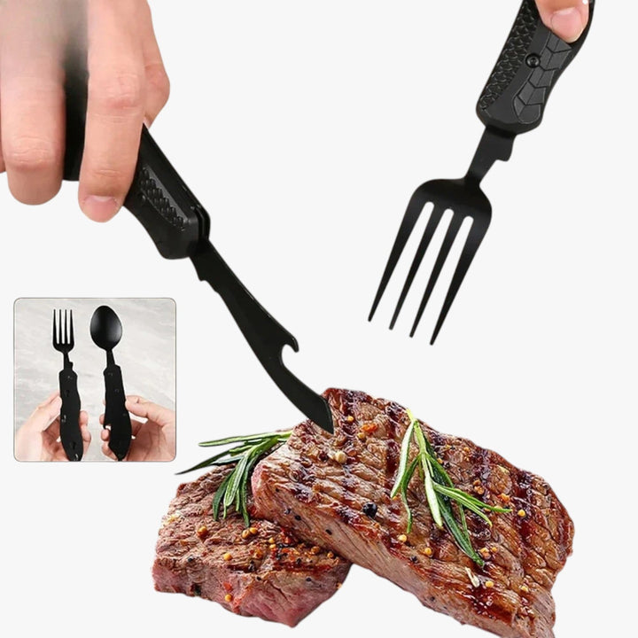 3-in-1 Folding Camping Cutlery Set