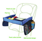 Children's Travel Tray Square Snack and Game Tray for Car Use