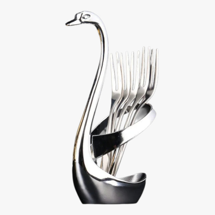 Swan-Shaped Cutlery Holder