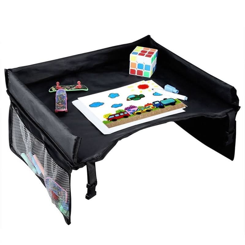 Children's Travel Tray Square Snack and Game Tray for Car Use