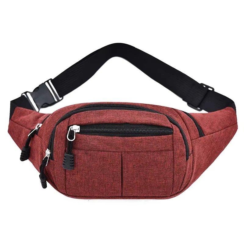Waterproof Canvas Waist Bag Crossbody Bag Unisex Outdoor Sports