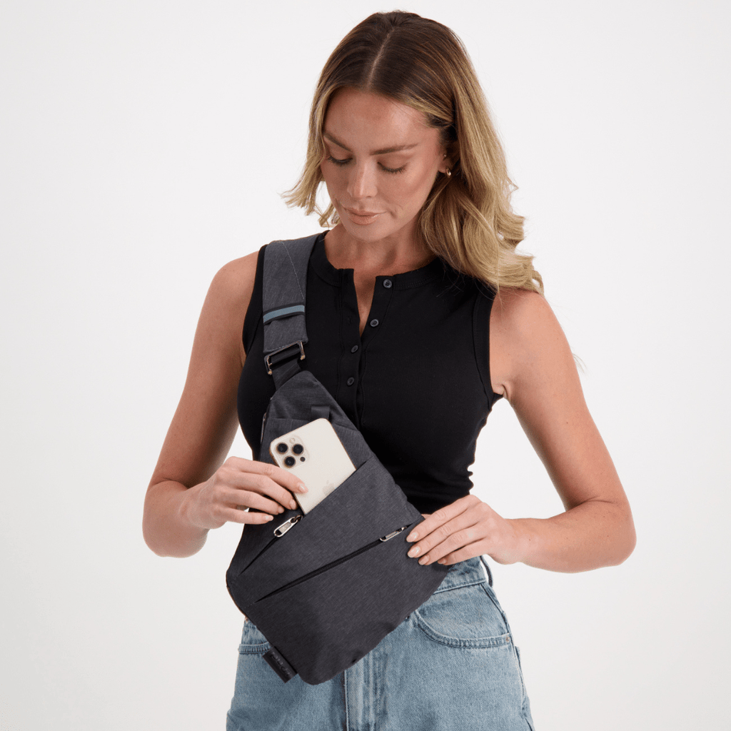 Anti Theft Crossbody Bag RFID Blocking Water Resistant Travel Bag
