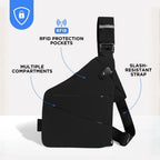 Anti Theft Crossbody Bag RFID Blocking Water Resistant Travel Bag