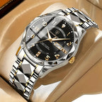 Men's Circular Sports Watch Stainless Steel Two-Tone