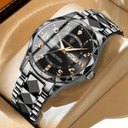 Men's Circular Sports Watch Stainless Steel Two-Tone