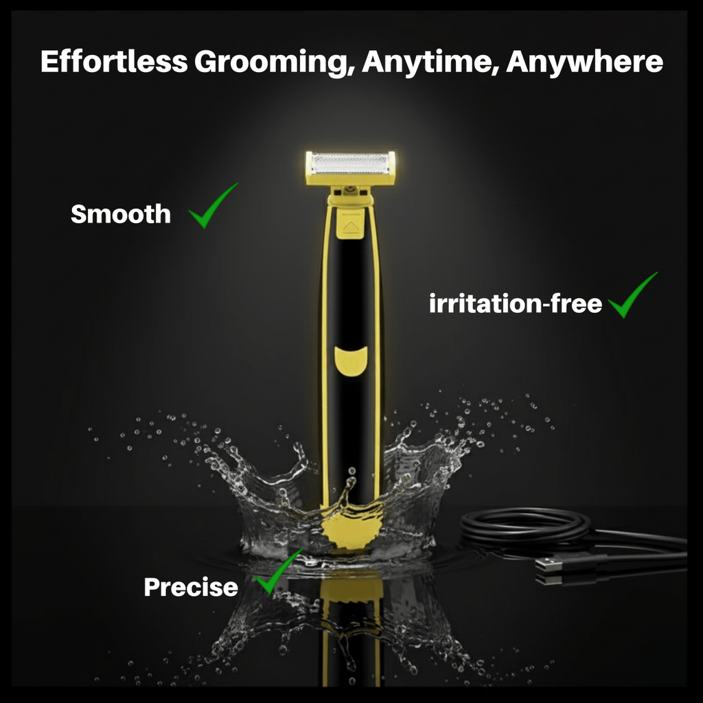 Body Groomer Wet Dry Shaver Dual Blade Men's Precision Grooming Tool