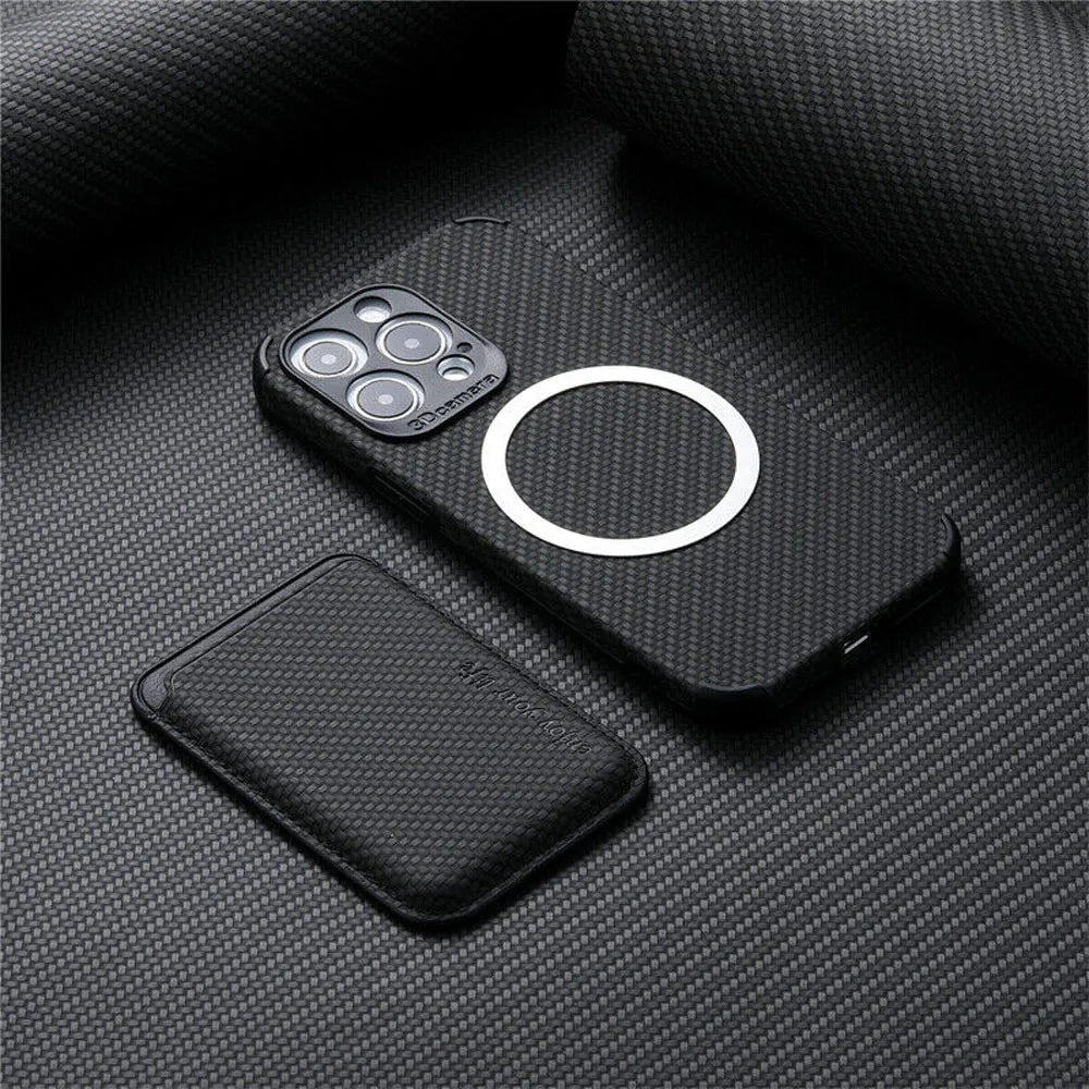 Carbon Fiber Phone Case Compatible with iPhone 14 Pro and iPhone 13