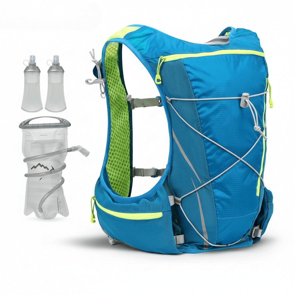 Breathable Hydration Backpack 8L with 1.5L Water Bladder for Running Cycling
