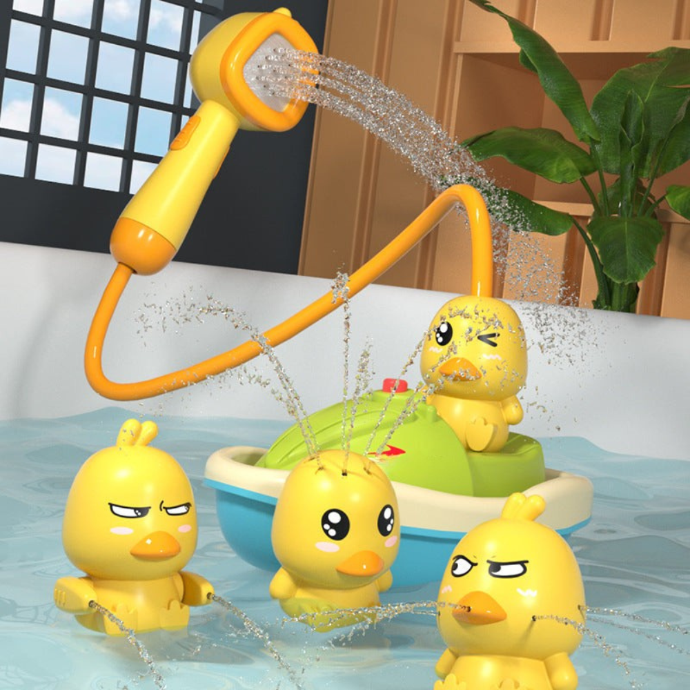 Bath Toy Set Interactive Shower Toy with Floating Ducks