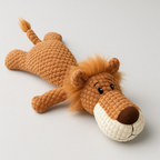 Plush Crocodile Dog Toy with Squeaker Textured Fabric