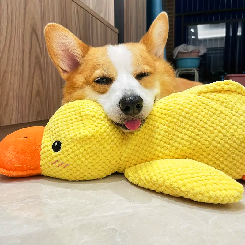 Plush Duck Dog Toy Interactive Chew Toy for Mental Stimulation