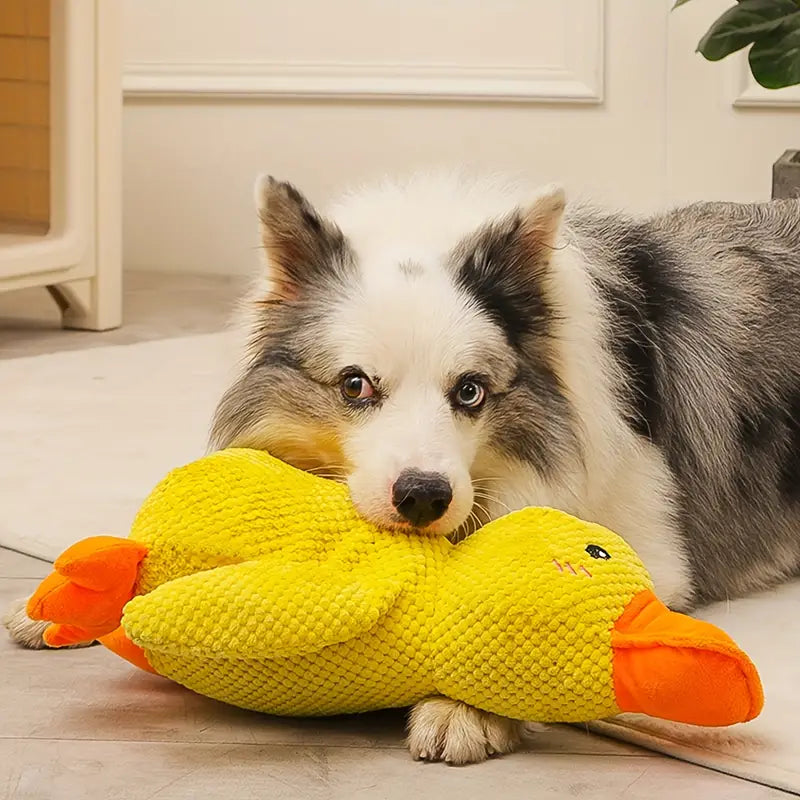 Plush Duck Dog Toy Interactive Chew Toy for Mental Stimulation