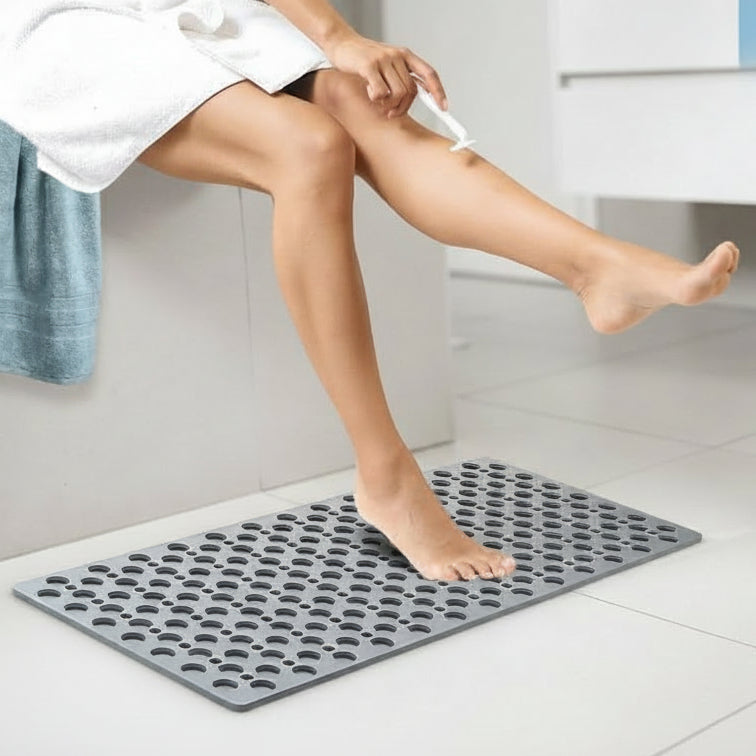 Square Anti Slip Shower Mat Bathroom Safety Bath Floor Rug