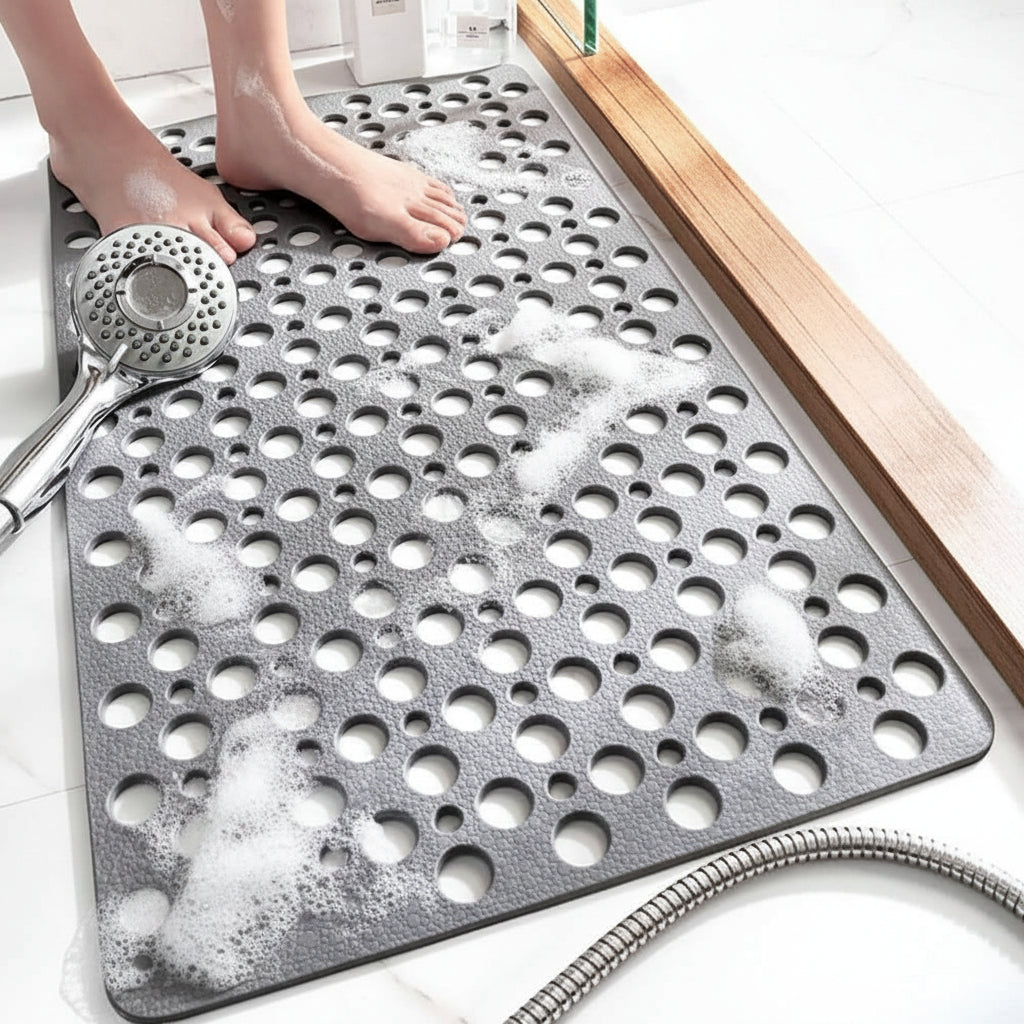 Square Anti Slip Shower Mat Bathroom Safety Bath Floor Rug