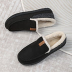 Men's Warm Loafers Synthetic Wool Slip-On Shoes