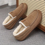 Men's Warm Loafers Synthetic Wool Slip-On Shoes