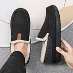 Men's Warm Loafers Synthetic Wool Slip-On Shoes
