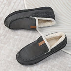 Men's Warm Loafers Synthetic Wool Slip-On Shoes