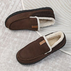 Men's Warm Loafers Synthetic Wool Slip-On Shoes