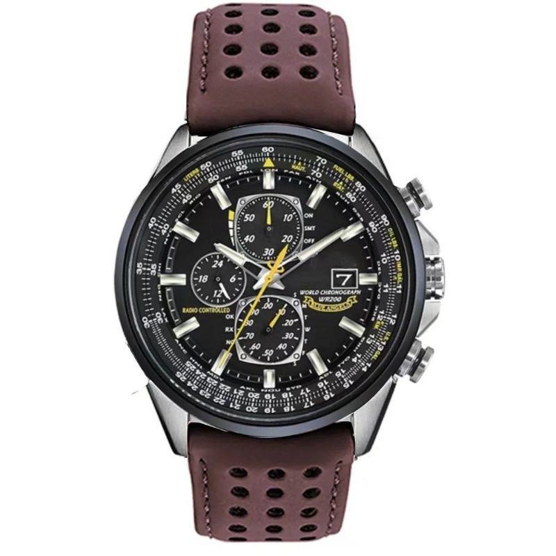 Men's Quartz Watch Circular Luminous Dial Waterproof Analog Wristwatch