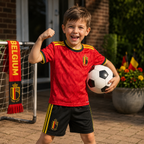 Kids Belgium 2026 World Cup Football Jersey Kit Home Fan Set
