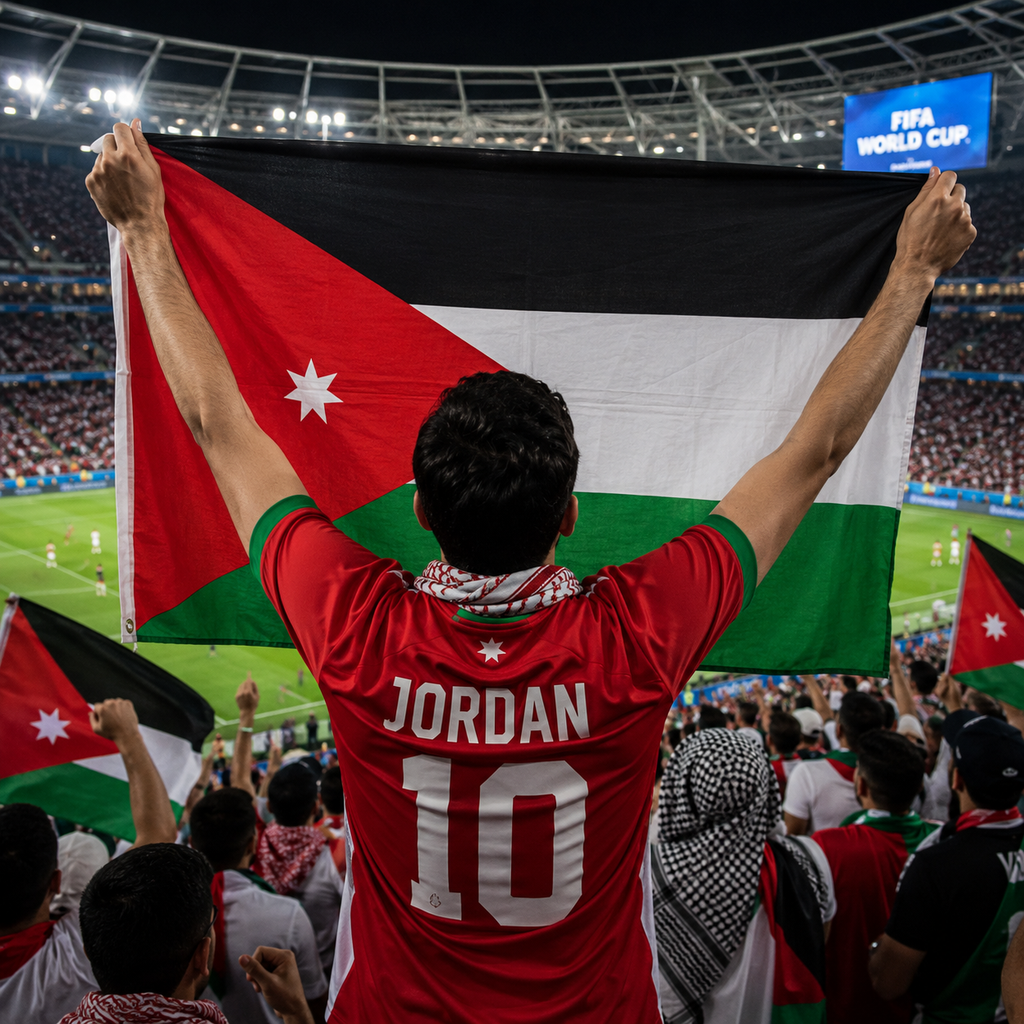 National Flag Fan Flag Supporter Flag for 2026 World Cup Jordan