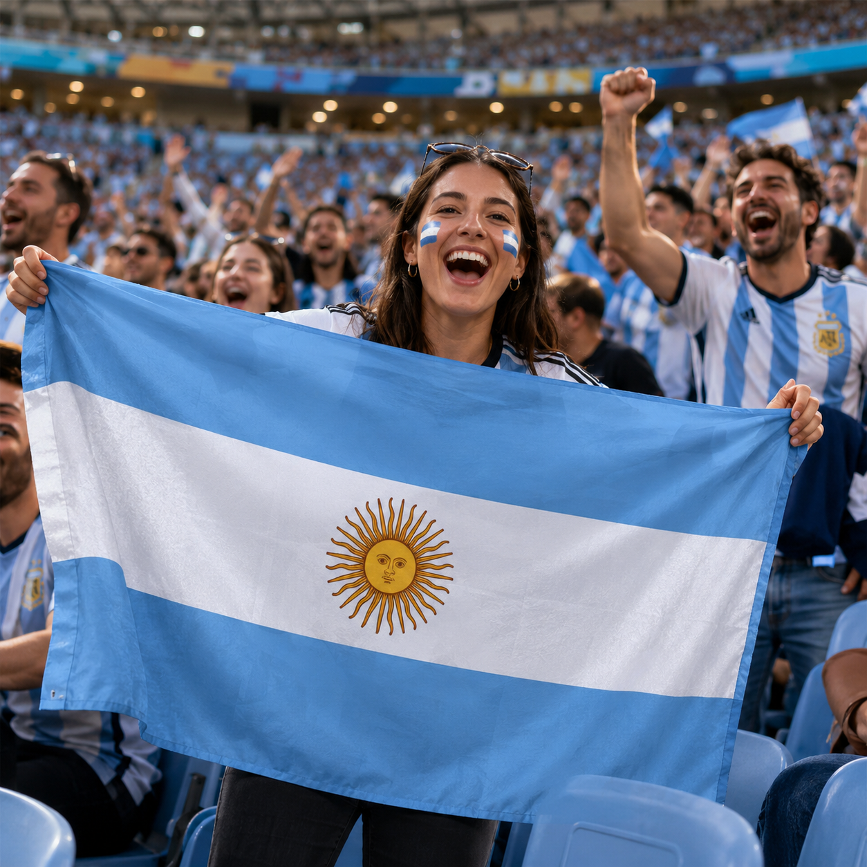 Argentina 2026 World Cup Rectangular Wearable Fan Flag 90x150 cm