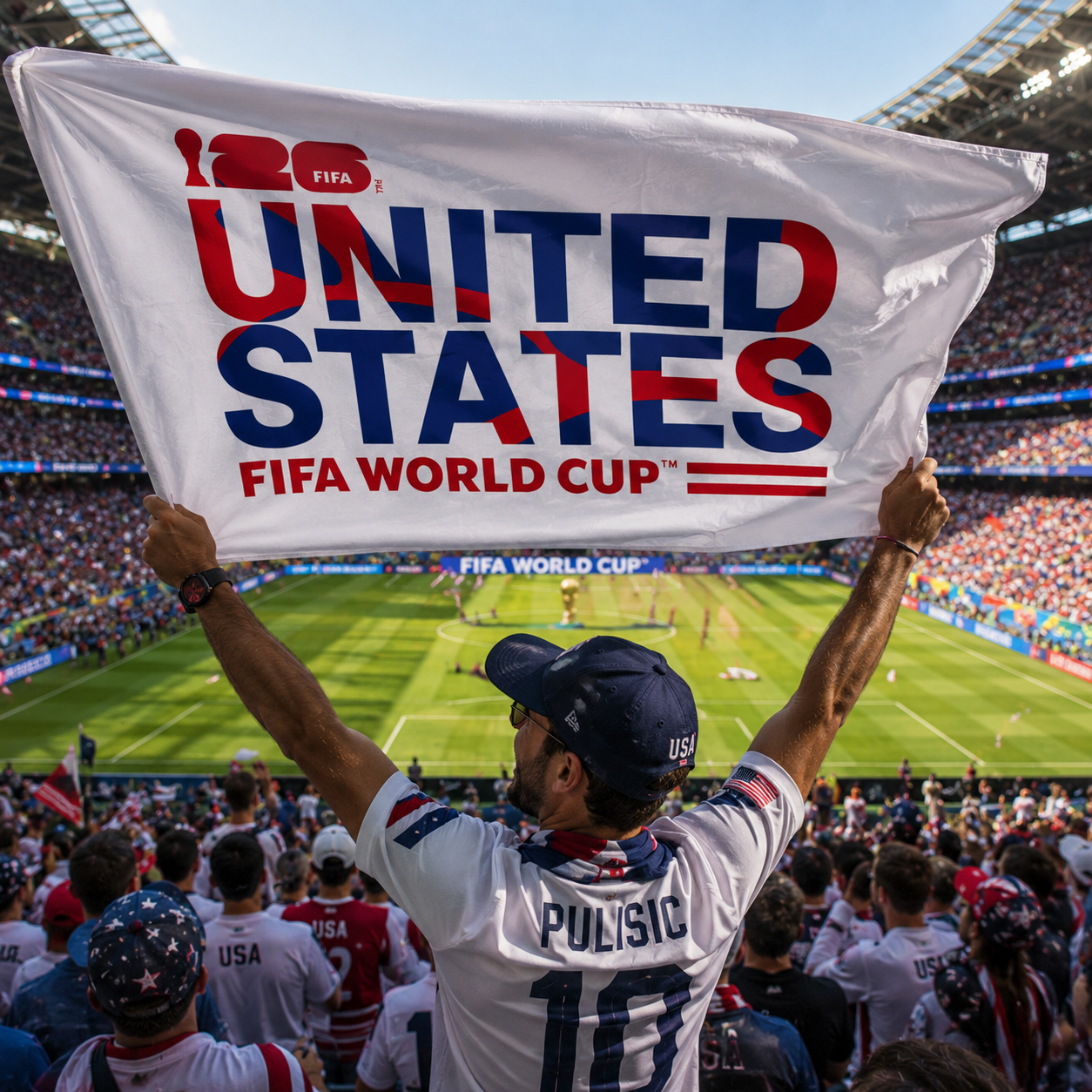 Canada America Mexico 2026 World Cup Tri-Nation Rectangle Supporter Flag