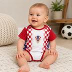 Infant Baby Football Romper Bodysuit Croatia 2026 World Cup Fan Apparel