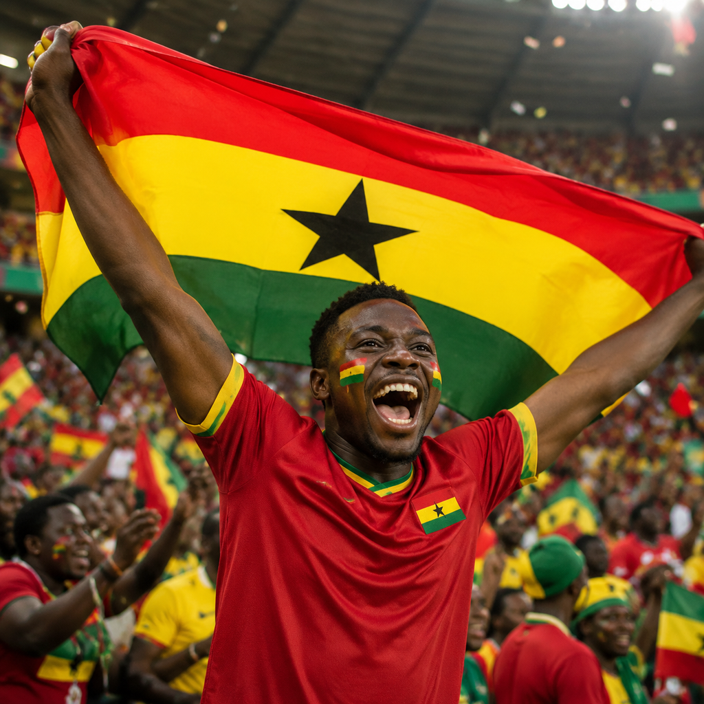 Ghana 2026 World Cup National Flag Rectangular Supporter Fan Flag