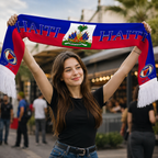 Haiti 2026 World Cup Football Fan Scarf National Team Supporter Scarf