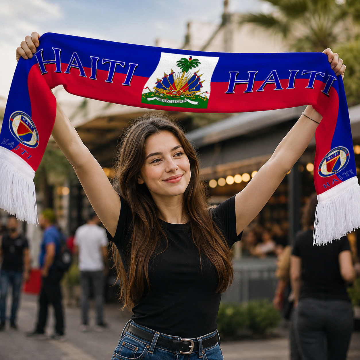 Haiti 2026 World Cup Football Fan Scarf National Team Supporter Scarf