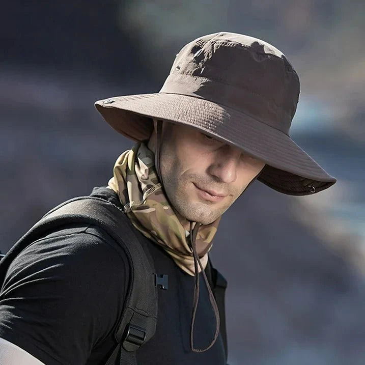 Breathable Wide Brim Sun Hat with UV Protection for Outdoor Use