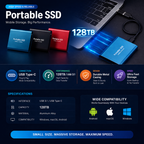 128TB Ultra Fast Solid State Drive SSD Compact Robust Design