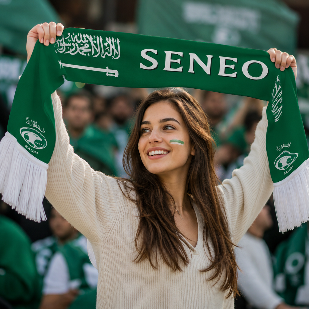 Saudi Arabia 2026 World Cup Football Fan Scarf National Team Supporter Scarf