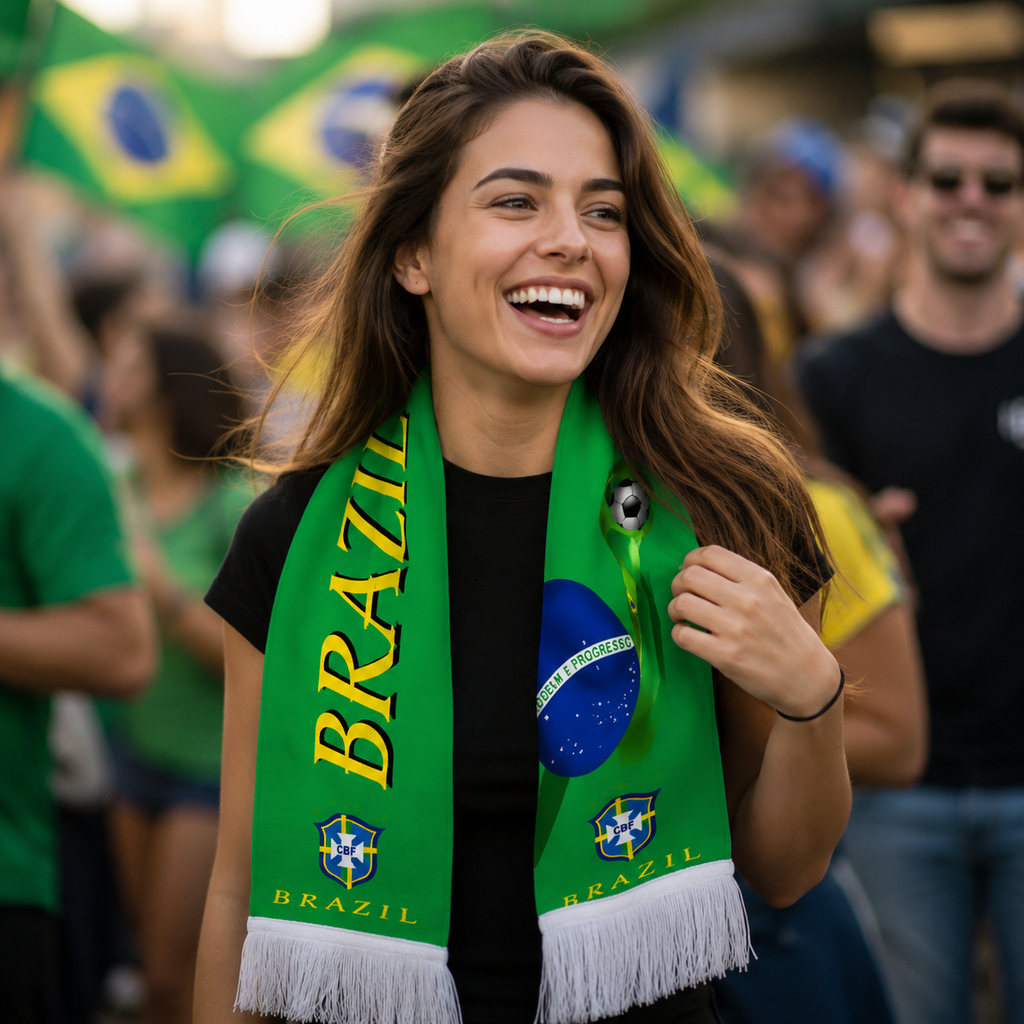 World Cup 2026 Brazil Fan Scarf National Team Supporter Scarf
