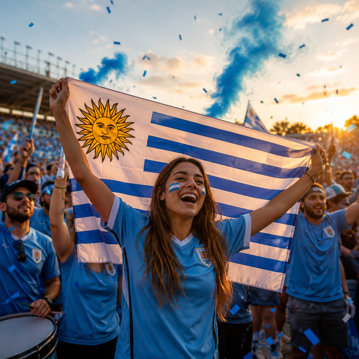 Uruguay 2026 World Cup Wearable Body Flag 90x150 cm Fan Flag