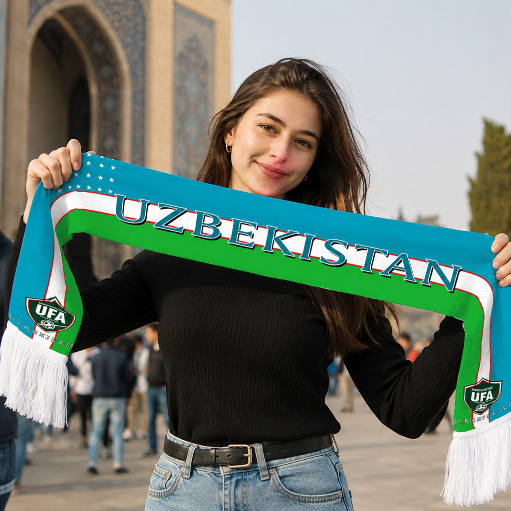 Uzbekistan World Cup 2026 Fan Scarf Football Supporter Scarf