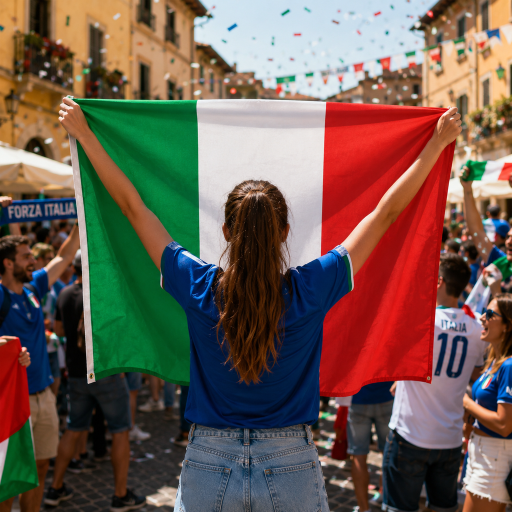 Italy 2026 World Cup Wearable Body Flag 90x150 cm Fan Flag