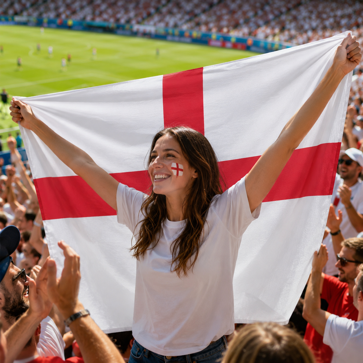 England 2026 World Cup Rectangular Wearable Fan Flag 90x150 cm